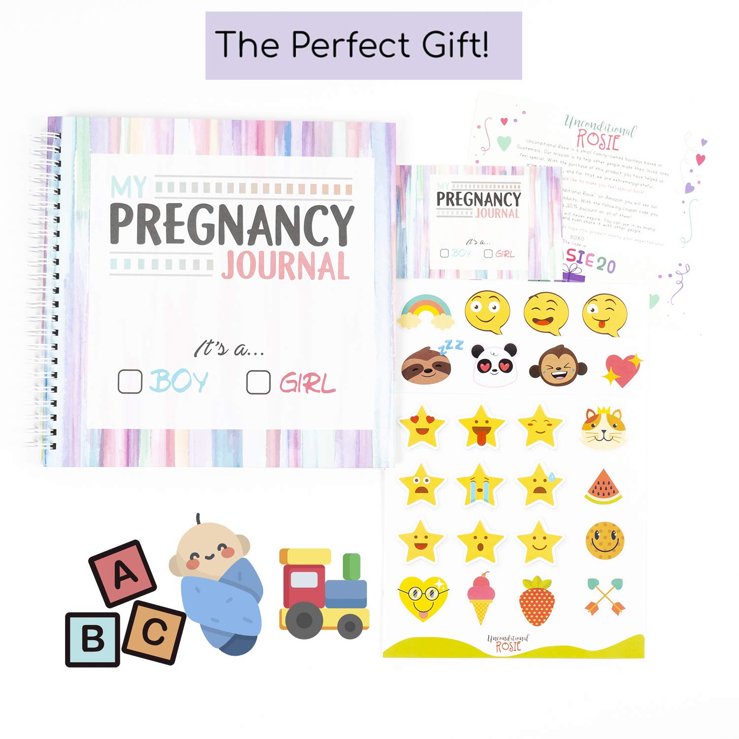 My Belly Book | Pregnancy Journal and Baby Memory Book with Stickers | Baby's Scrapbook and Photo Album | Pregnancy Journals for First Time Moms | Pregnancy Journal Memory Book : Baby