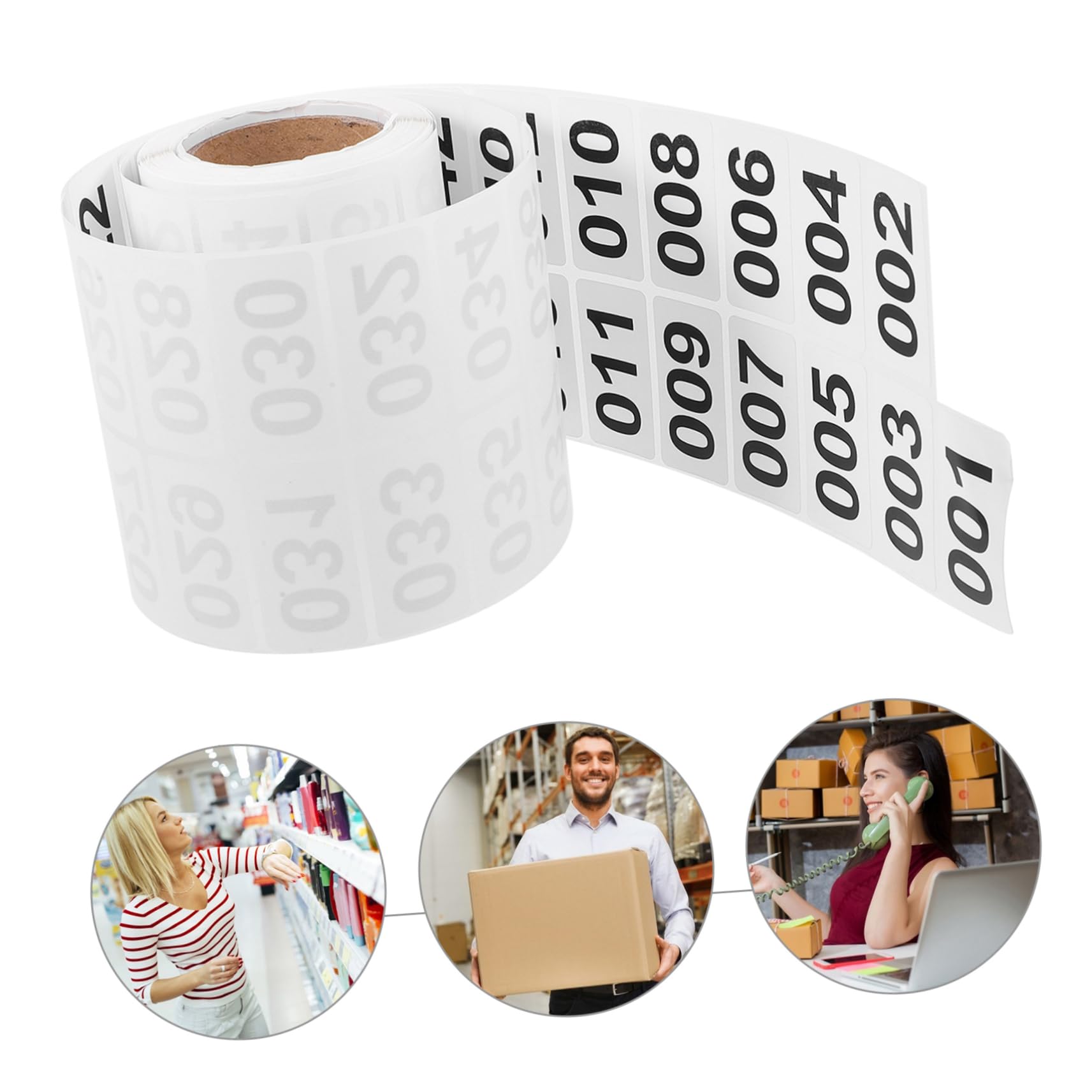 DOITOOL 6 Etichette Numerate Adesive Autoadesivi Facili Staccare per Casa e Magazzino Etichette Segnaprezzo Pratiche e Resistenti
