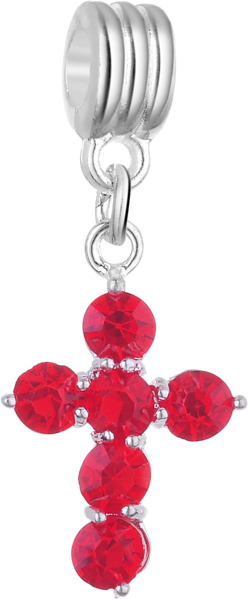 RUBYCARUBYCA Cross Crystal Dangle Charms for Jewelry Making
