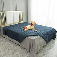 Vista 22 de Ameritex Funda impermeable para cama de perro, manta reversible para mascotas, para muebles, cama, sofá, sillón