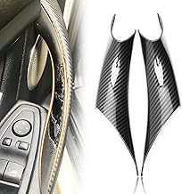 2PCS Front Interior Inner Inside car Door Pull Handle Grab Cover Fit for BMW 3 Series 320i/328i/330i/335i/F30/F31/F34 2012-2018 and 4 Series 428i/435i/F32/F36 2012-2018 Carbon Fiber Color