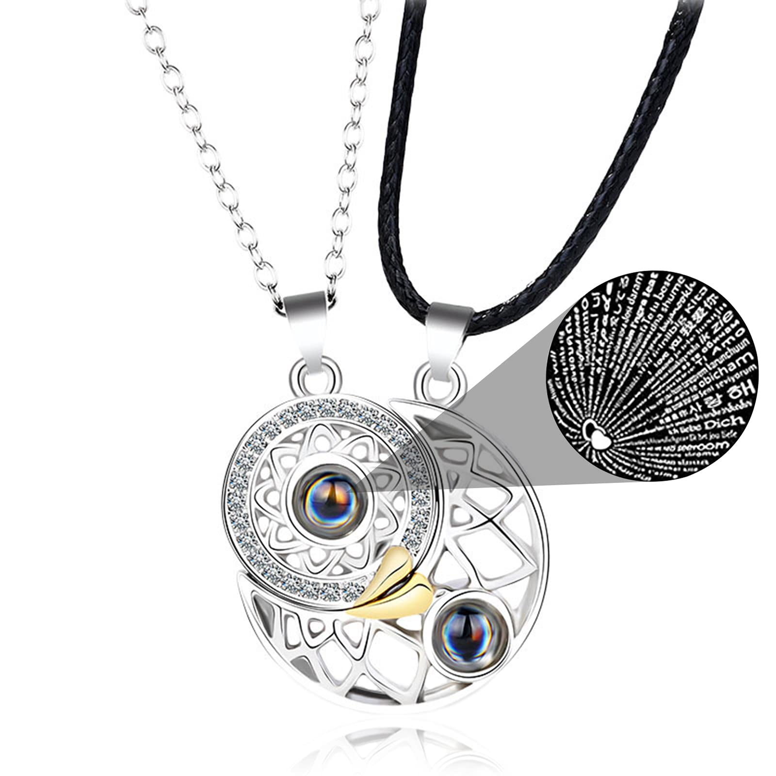 YANCHUN 2 Pcs Magnetic Couple Necklace for Him and Her Matching Couple Necklaces Matching Necklaces Heart Necklace for Unisex Adult (round), Copper, other (B09L1FCVWJ) Amazon Price History, Amazon Price Tracker