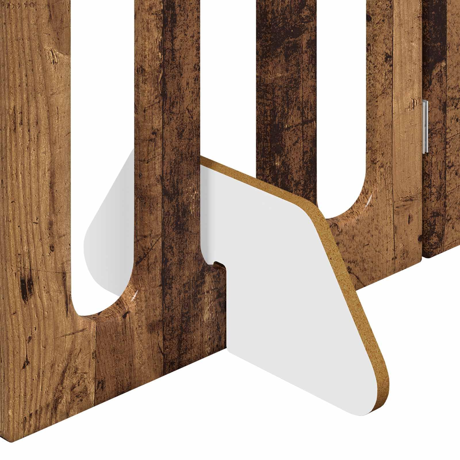 Valla plegable para mascotas, 4 unidades, madera de roble, 201 x 38 x 90 cm, borde interior flexible para perros, cachorros, protección y seguridad, fácil de montar, plegable, adecuado para