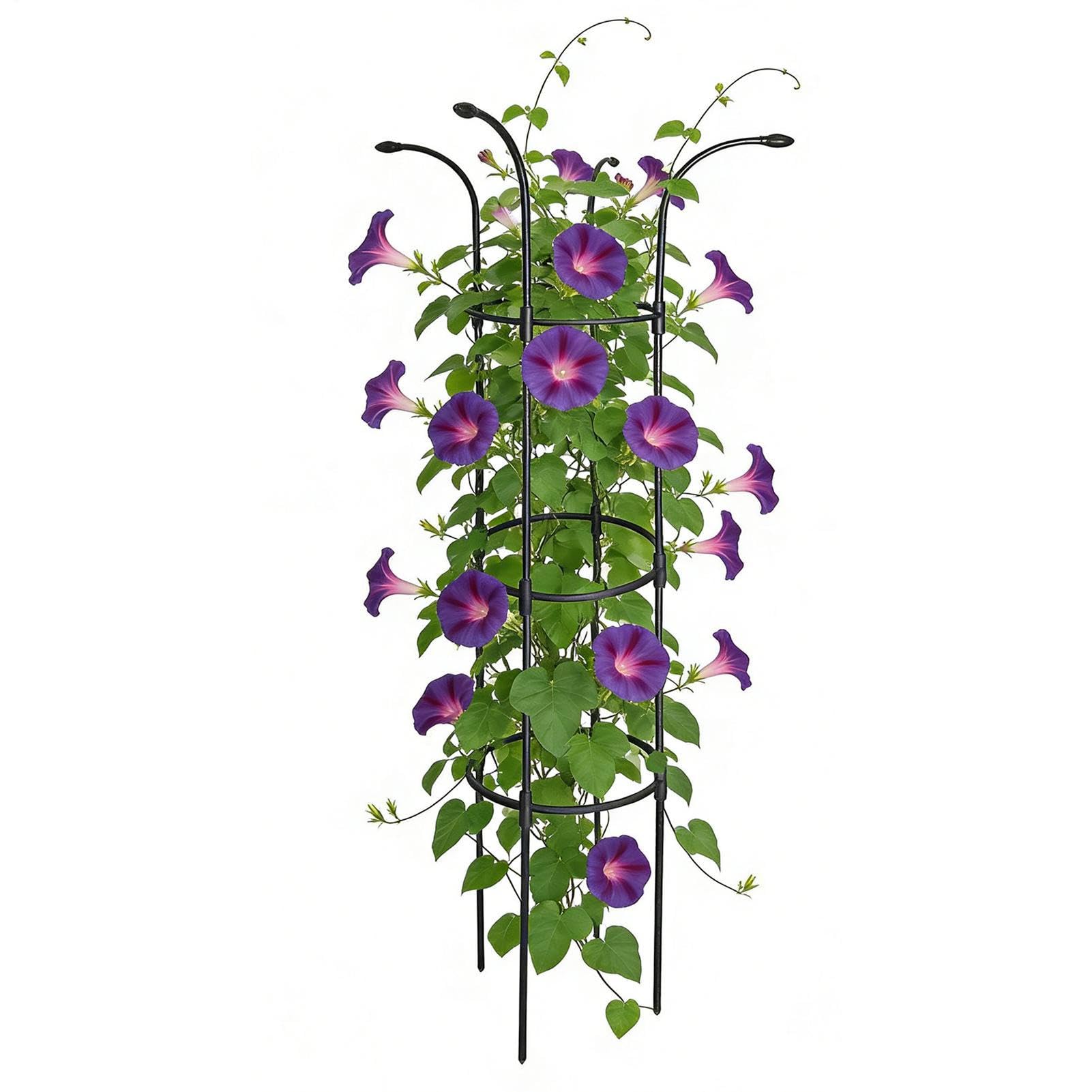 Tower Obelisk Garden Trellis 130cm, Climbing Plant Supports For Indoor Outdoor, Rustproof Stable Outdoor Flower Tower Frame, For Clematis Vegetable Dragon Fruit Cucumber Hydrangeas