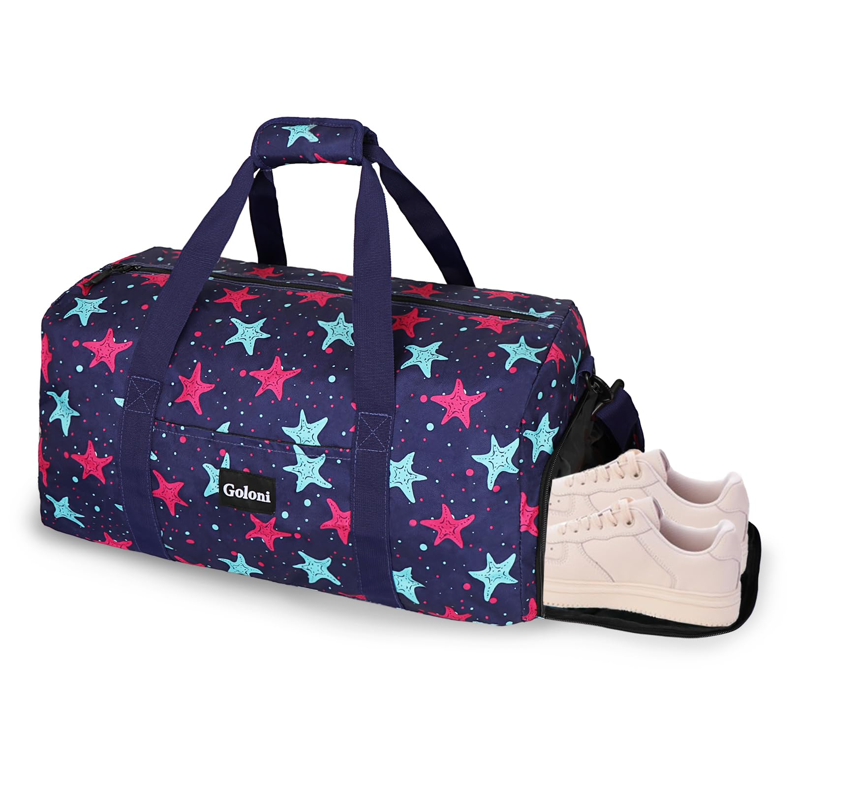 Goloni Cute Duffle Bag for Women, Gym Bag with Shoe Compartment, Lightweight Weekend Travel Duffel Bag,Overnight Bag with Wet Pocket