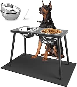 Outdoor Dog Water Bowl ADENGL Elevated Dog Bowls – 10” Stand With