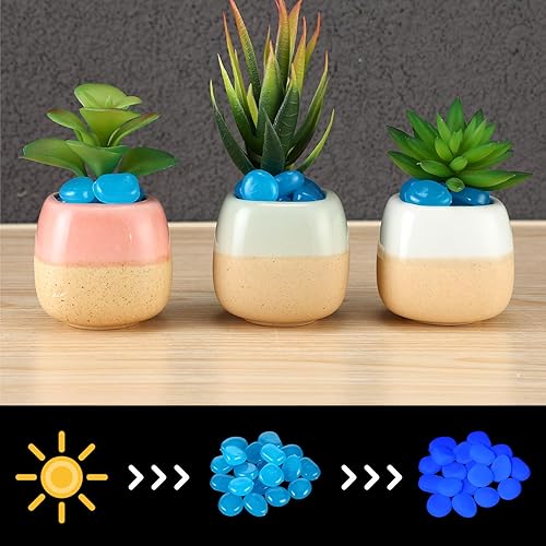 Miniatura 7 de Sasylvia 3000 rocas que brillan en la oscuridad de 1 pulgada, rocas que brillan en la oscuridad, piedras que brillan en la oscuridad, piedras que