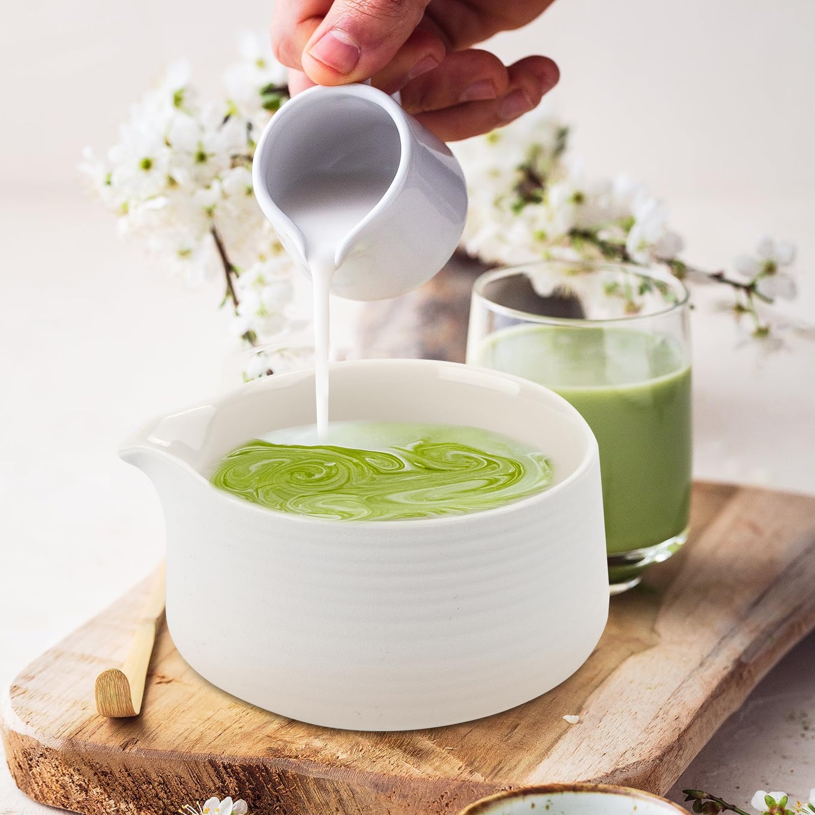 Jognee miseczka do matchy z ceramiki, tradycyjna miseczka do herbaty matcha, 560ml miseczka do matchy Chawan, miseczki do herbaty do biura, kawiarni, prezent dla przyjaciół
