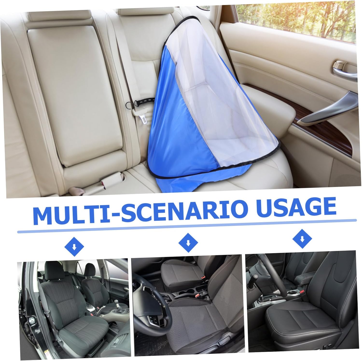 Generic Car Sunshade Lightweight UV Protection Cover for All Weather Interior Shielding Breathable Design for Passenger Seats Vehicle Sun Shade