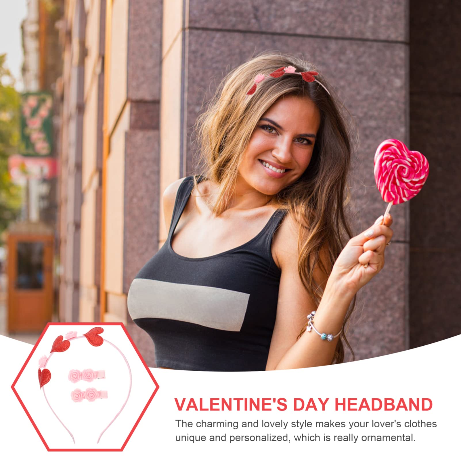 FRCOLOR Stirnbänder Zum Valentinstag – Mit Strass-Herzen Für Hochzeit, Verlobung & Co.