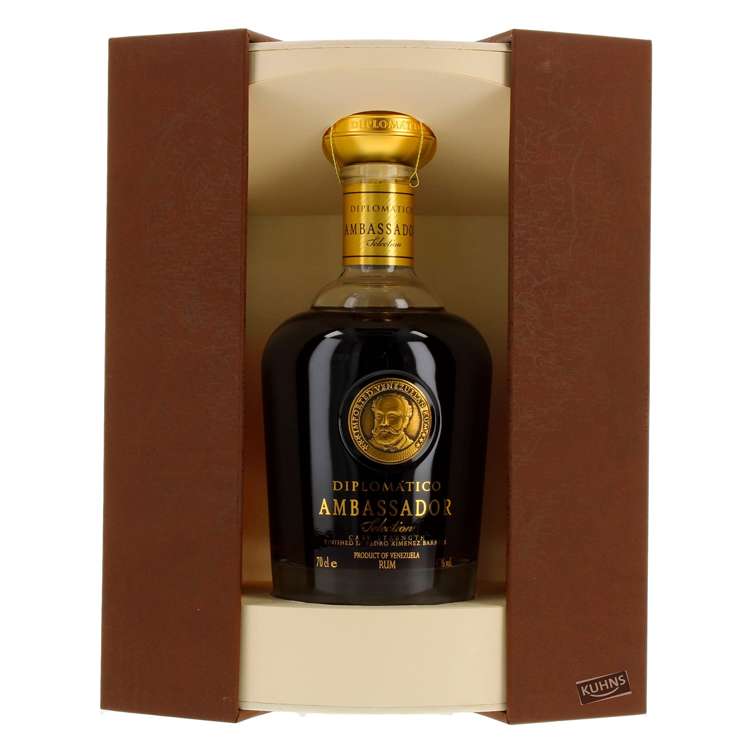 Diplomático AMBASSADOR Selection Cask Strength in Holzkiste mit Lederoptik 47,00% 0,70 Liter