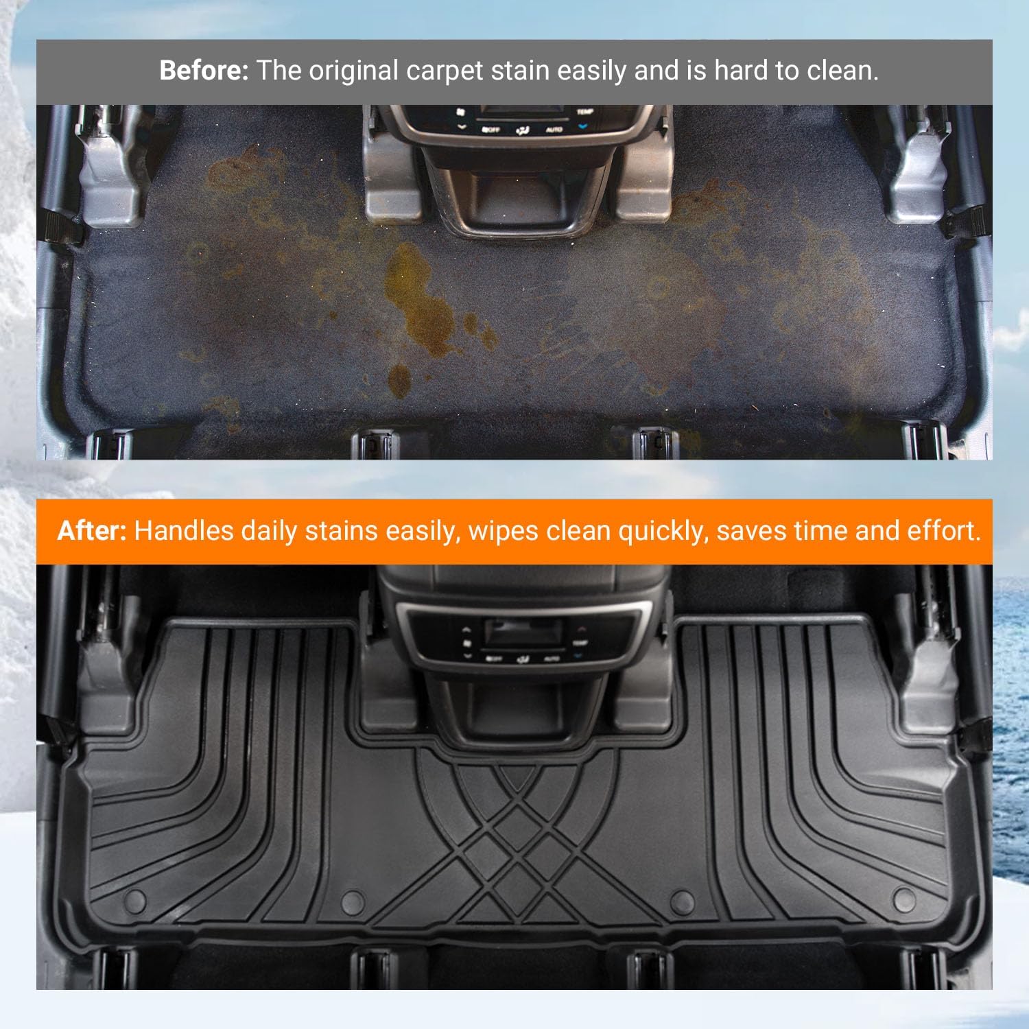 powoq Floor Mat Compatible with 2014-2019 Toyota Highlander Cargo Mat TPE All Weather Protection Cargo Liner Trunk Liner Replacement for 2014-2019 Toyota Highlander Accessories - Image 3