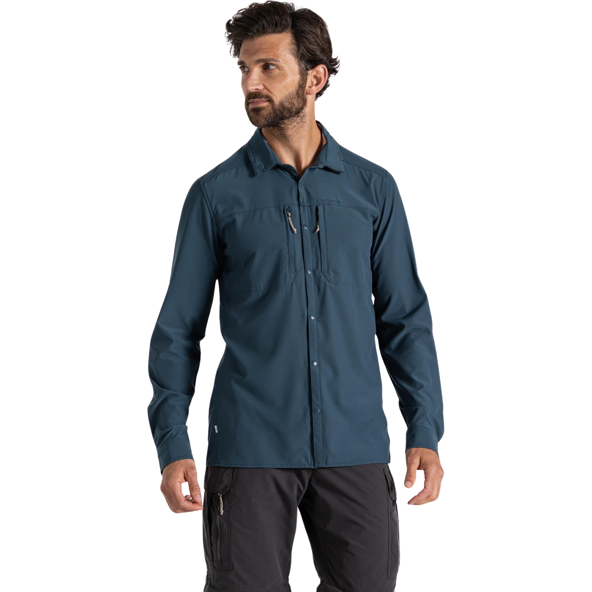Craghoppers Men's Stone Blue Nosilife Pro V Shirt (Cms706) Xxl
