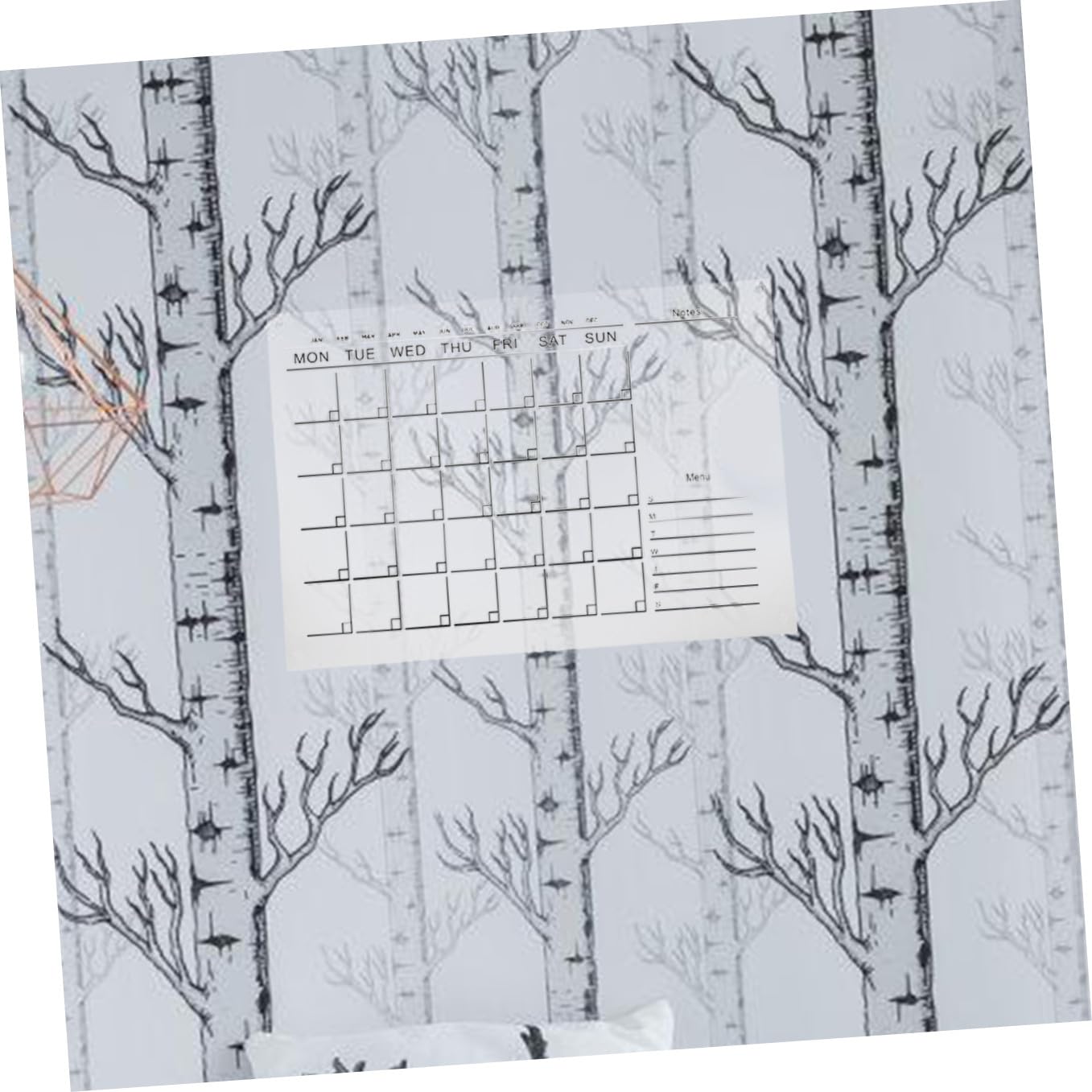 NOLITOY Abwischbarer Acrylglas Wandkalender Wochenplaner mit Aufhängung Wiederverwendbarer Kalender Whiteboard Memo Board für Zuhause Büro Dekoration mit Nägeln und Zufällige Farbe