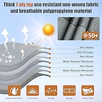 Vista 2 de Cubierta desplegable para cámper de 8 a 10 pies, 7 capas impermeable, cubierta de remolque plegable anti-UV, cubierta de caravana para autocaravana