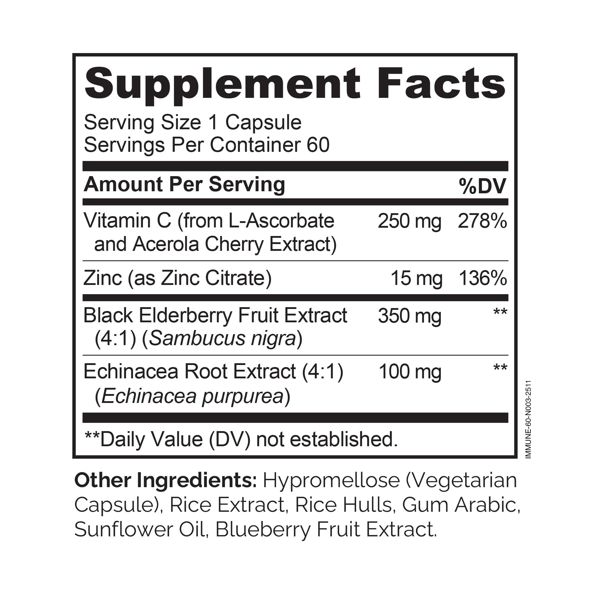 NATURELO Immune Support Supplement, Elderberry Vitamin C, 60 Vegan Capsules — Amazon image 7