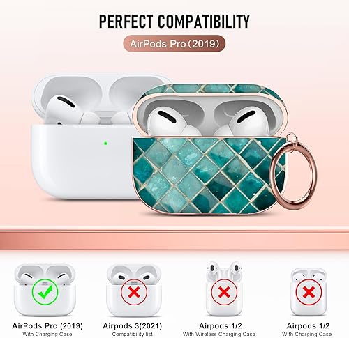 Miniatura 2 de Maxjoy Funda para AirPods Pro, diseño único, funda protectora dura a prueba de golpes para Airpod Pro con llavero compatible con Apple AirPods Pro