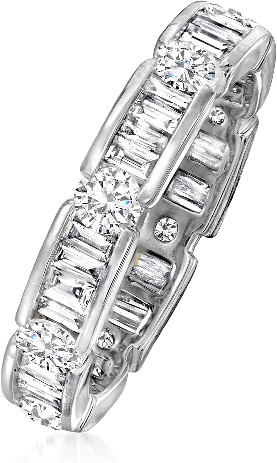 Ross-Simons 2.00 ct. t.w. Baguette and Round Diamond Eternity Band in 14kt Gold