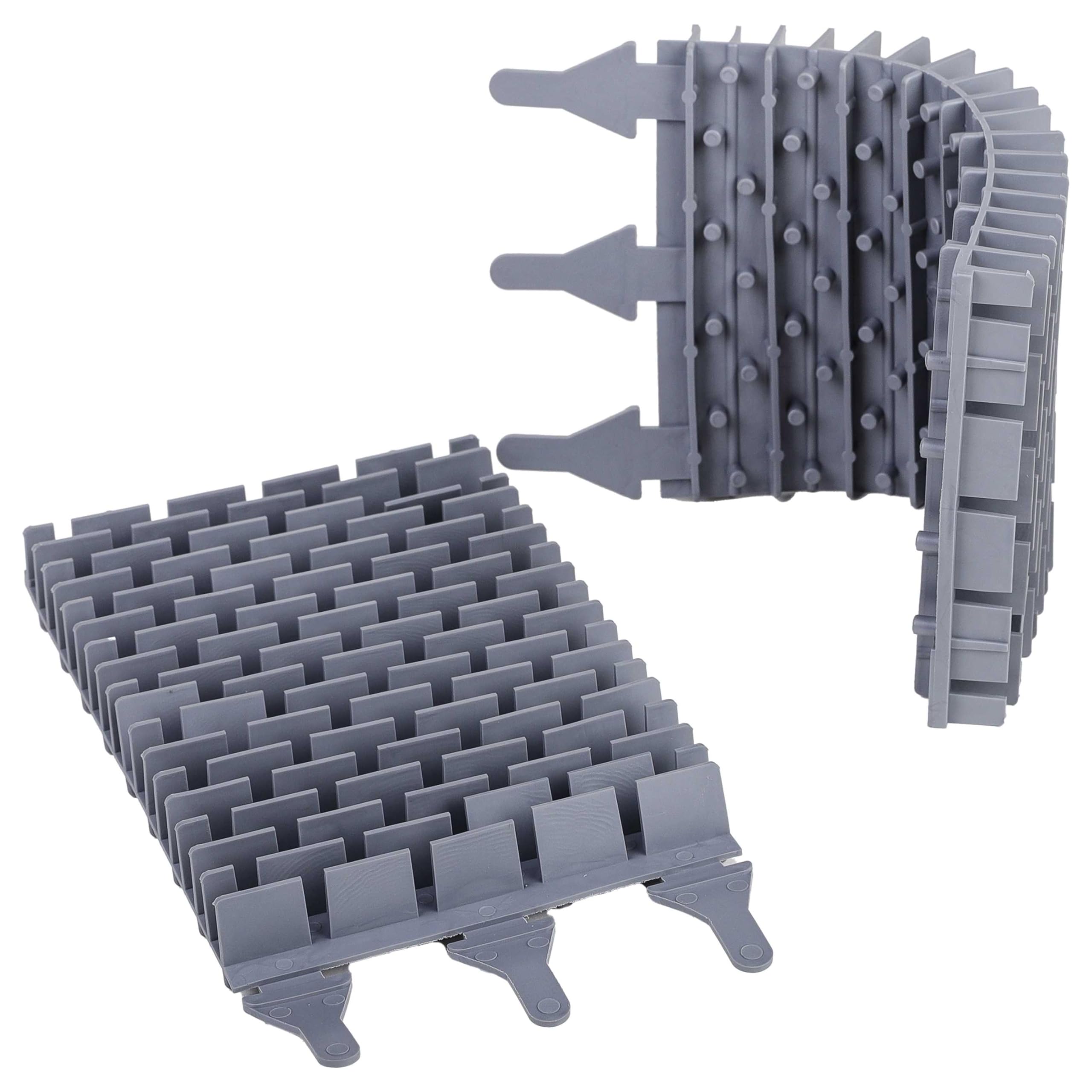 vhbw 4 x szczotka kompatybilna z Zodiac Vortex Robot odkurzający do basenu - gumowa, 23,9 x 12,8 x 4 cm