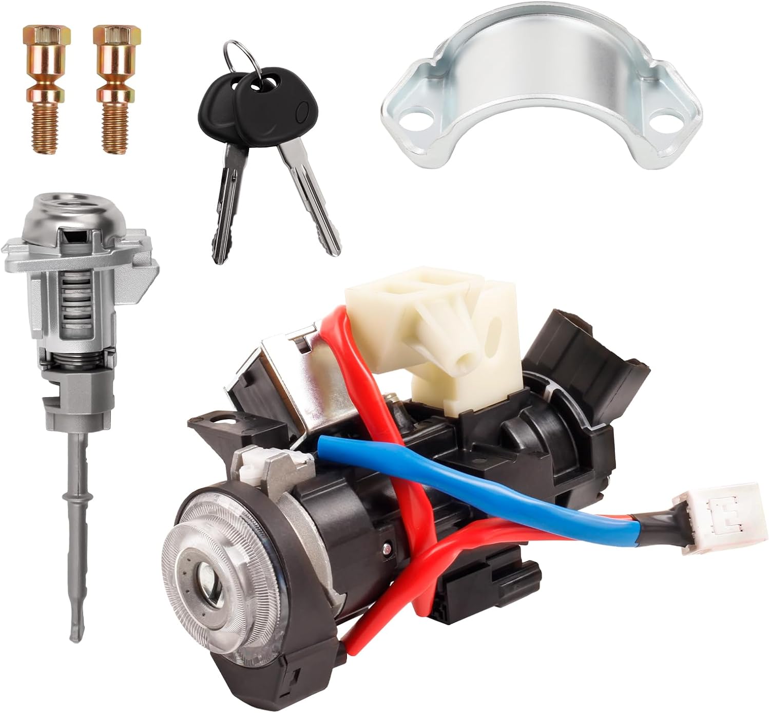 Ignition Lock Switch Assembly with Door Lock Cylinder and 2 Keys Compatible with Elantra 2017 2018 2019 2020 Replace 81905-F2230,81905F2230,81905 F2230