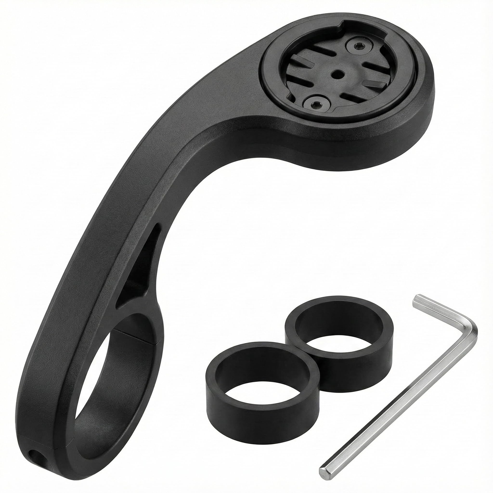 VertexOval Soporte de Bicicleta Frontal Compatible con Garmin Edge 1040 840 530 830 y iGPSPORT, Soporte Manillar Adelantado Ultraligero y Estable con 2 Anillos de Ajuste (34.6mm / 31.8mm) - 1