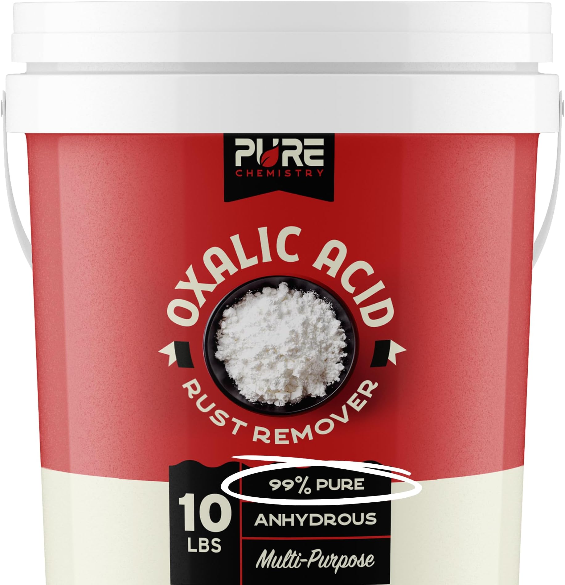 Ecoxall Oxalic Acid Fine Powder, 99% Pure, Multi-Surface Rust and Water Stain Remover, Wood Bleach and Brightener for Decks, Hardwood Floors, Furniture, 10.1 lbs (160 oz), Pack of 1