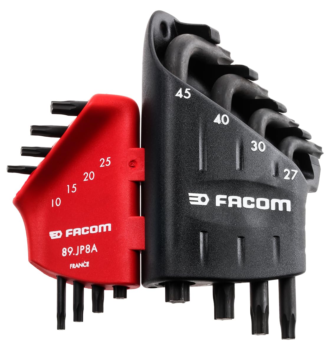 FACOM 89.JP8A zestaw kluczy kołkowych, TORX, 8-częściowy, w składanym uchwycie, 1 sztuka