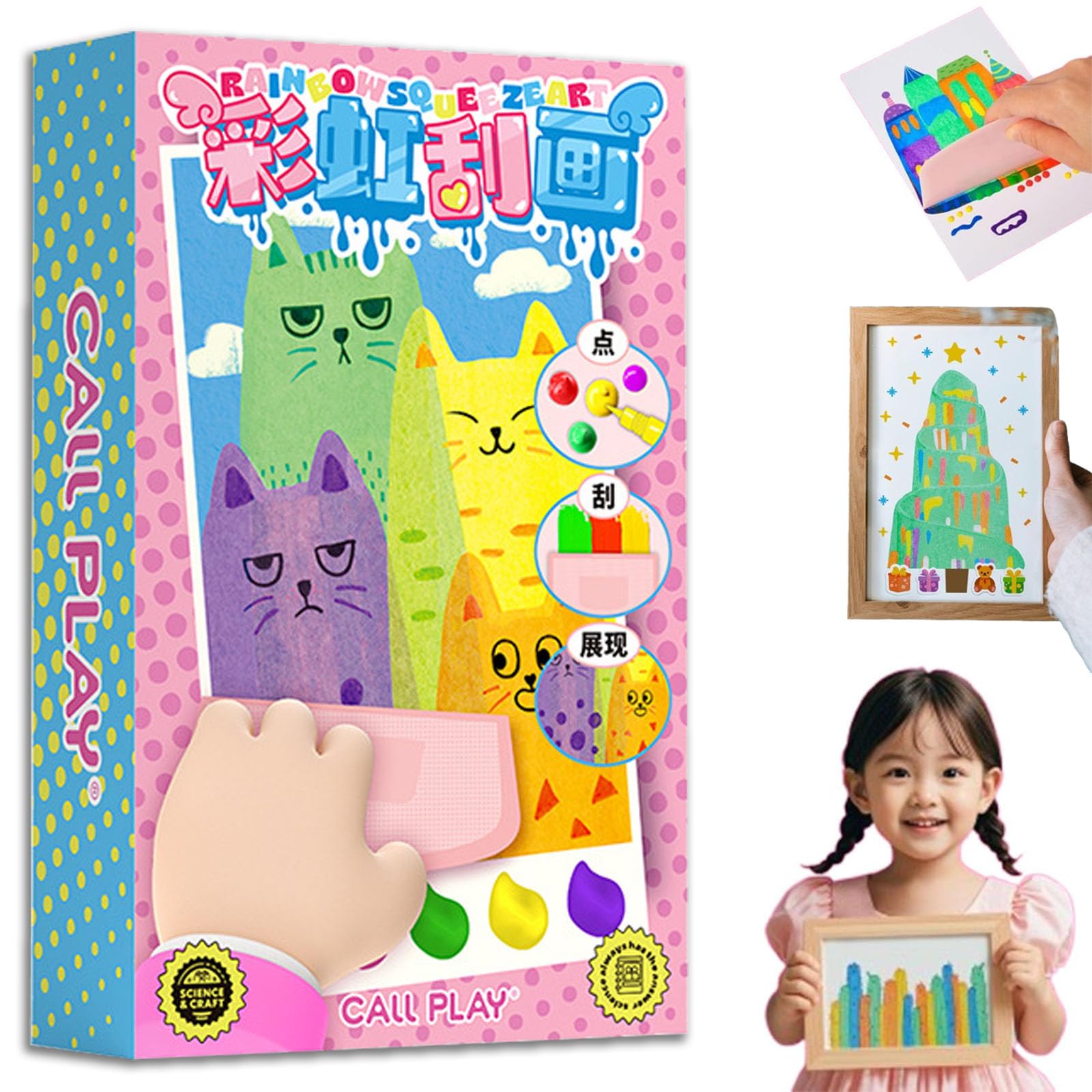 Kit Créatif Masques à Gratter Pour Enfants - 16 Masques Arc-en-ciel Avec élastiques Et Crayons - Activité Manuelle Anniversaire Ou Fête - 7