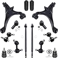 Vista 52 de Detroit Axle - Kit de suspensión frontal de 15 piezas para Jeep Grand Cherokee 99-04 1999 2000 2001 2002 2003 2004, brazos de control superior e