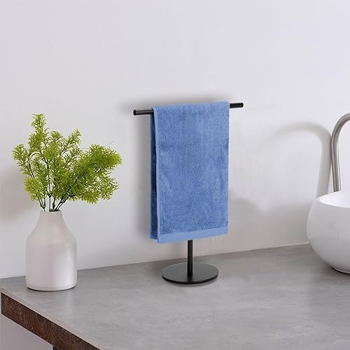 Miniatura 7 de Songtec Soporte para toallas de mano con perillas de cristal, toallero para la punta de los dedos, accesorios inoxidables, soporte para joyas,