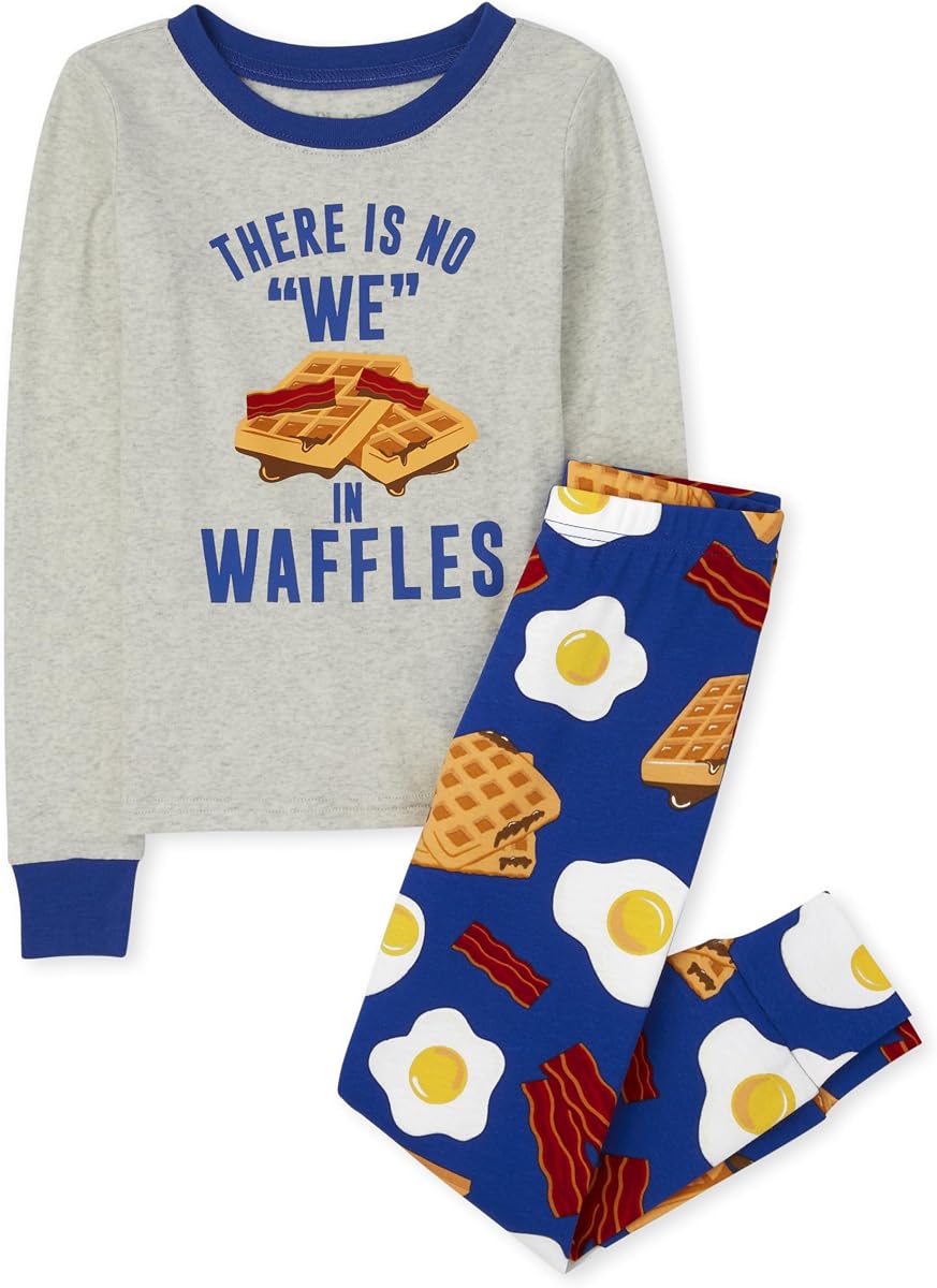 boys 100% Cotton Long Sleeve Top and Pants,2 Piece Pajama Set