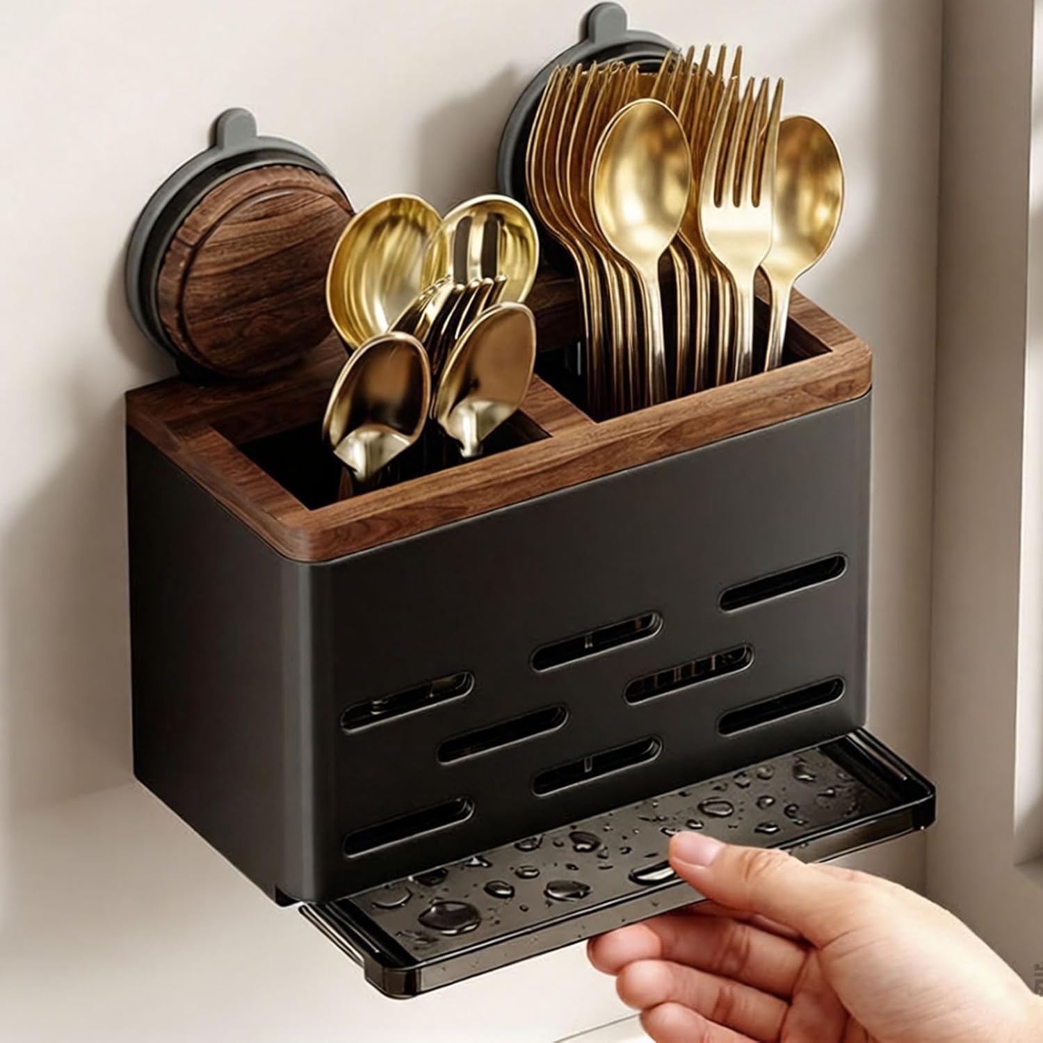 Utensil Holder Ceramic Floral Utensils Crock Cooking Tools Storage Retro style Decor Kitchen Counter for Spatula Spoon-A