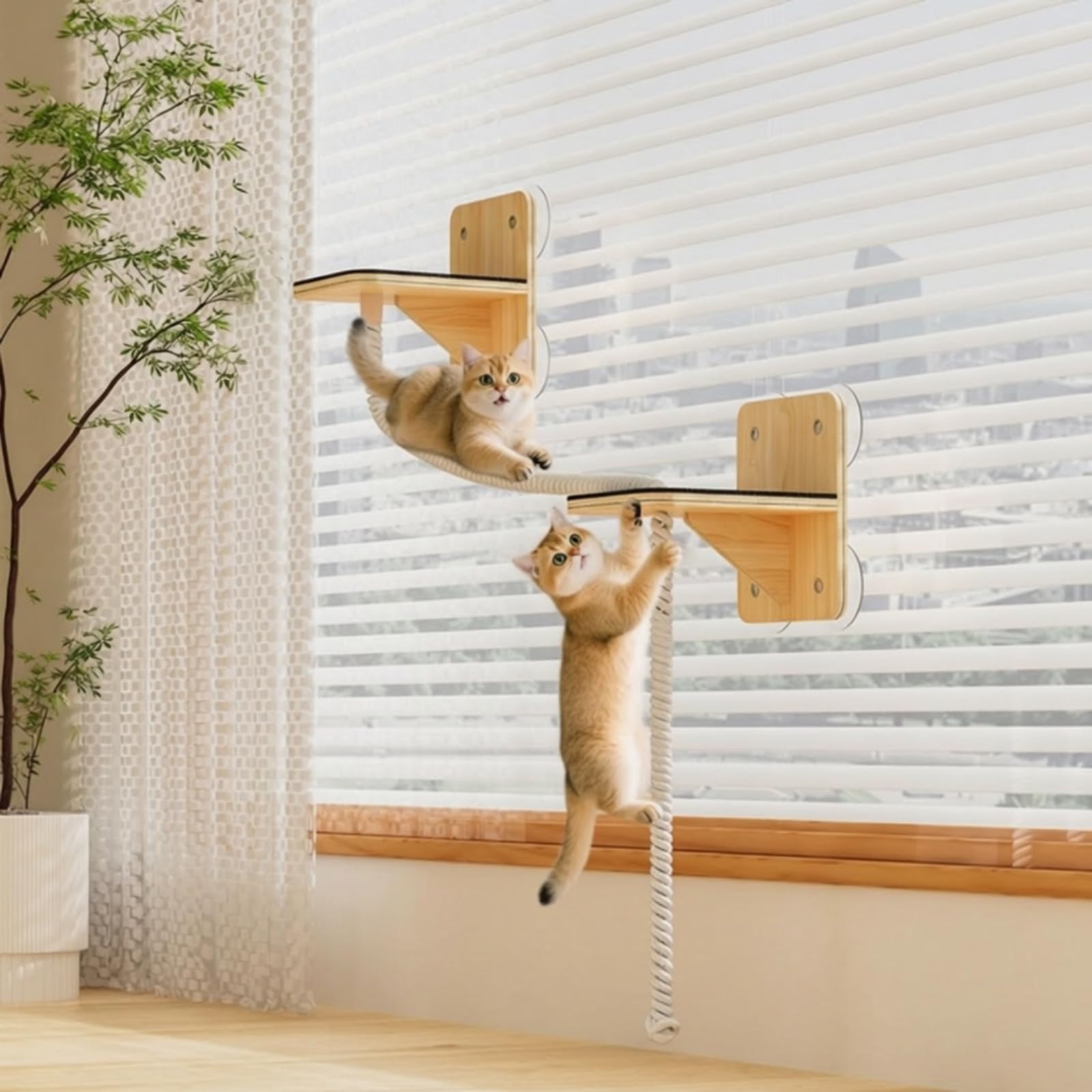 Percha para Gatos Suave Cuerda Colgante, Cuerda Algodón