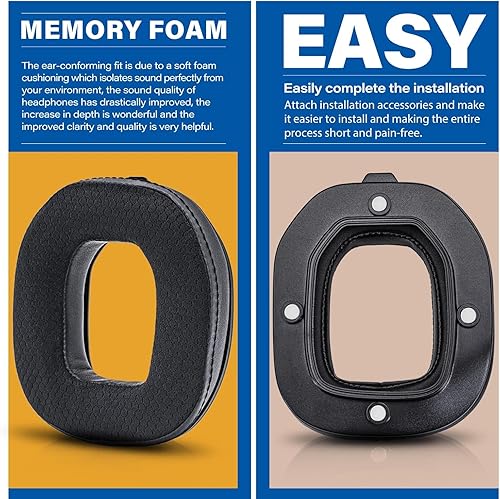Vista 10 de Almohadillas para oídos A40 TR, almohadillas de repuesto compatibles con Astro A40 tr Headset I A40 TR Mod Kit/A40 Accesorios/diadema/espuma