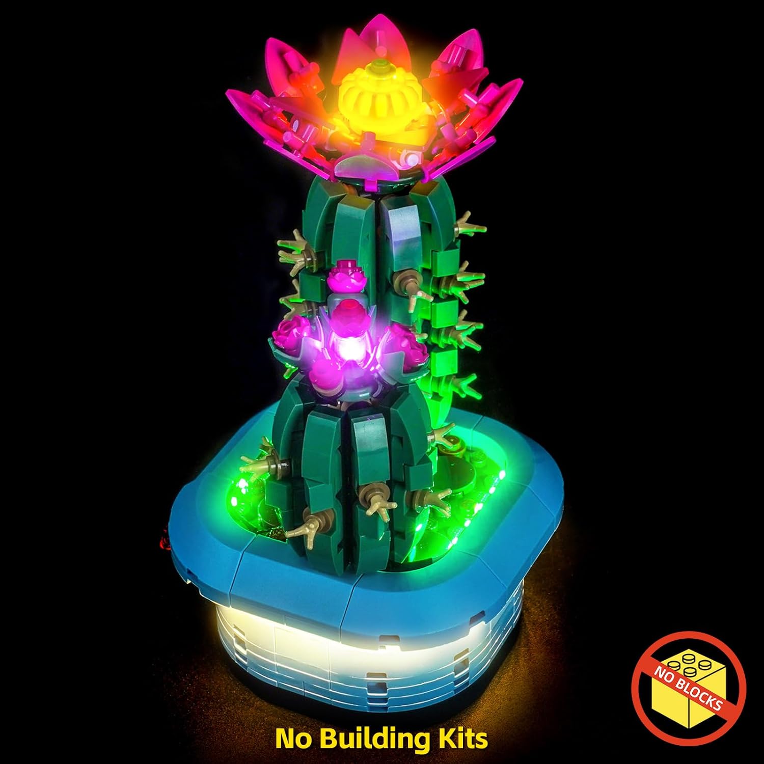 BrickBling Light Compatible with Lego Flowering Cactus, LED Lighting Compatible with Lego 11509, Light up Your Botanical Collection (Not Come with Plants Model)