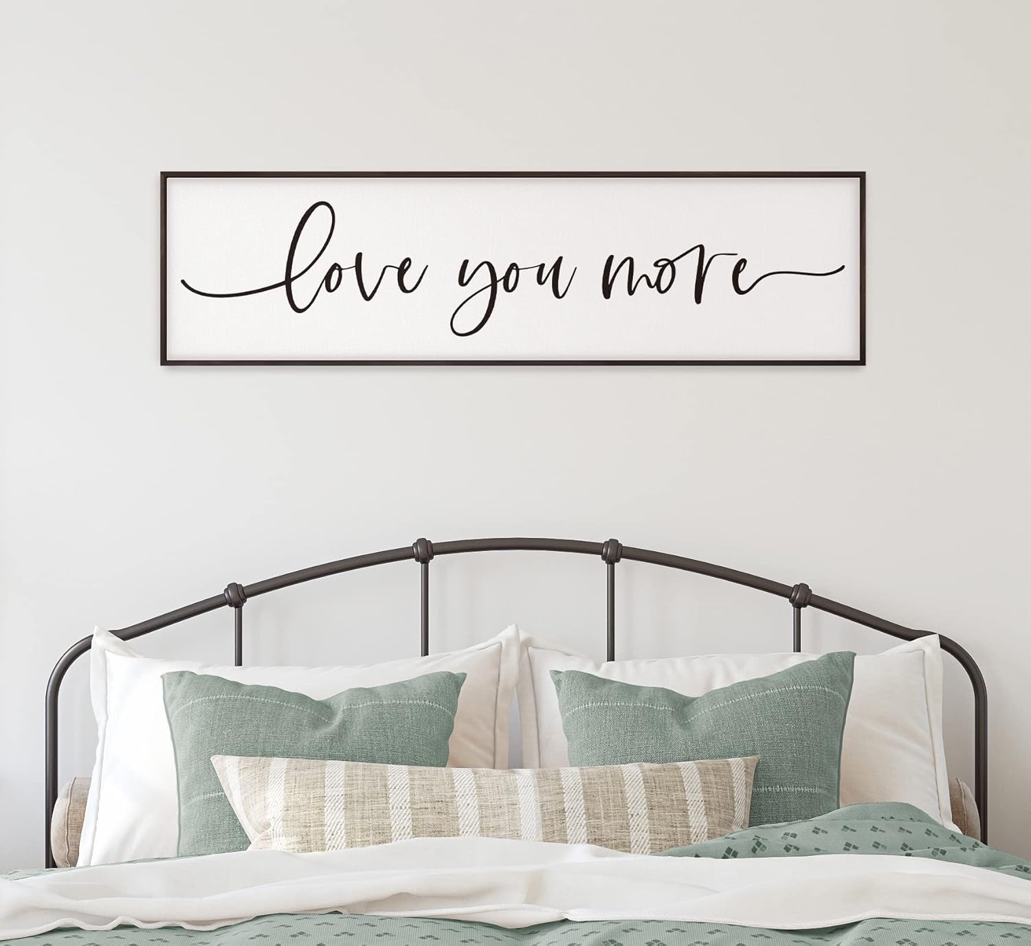 "Love You More" Vinyl Wall Decal - Removable Quote Sticker For Bedroom & Nursery Decor