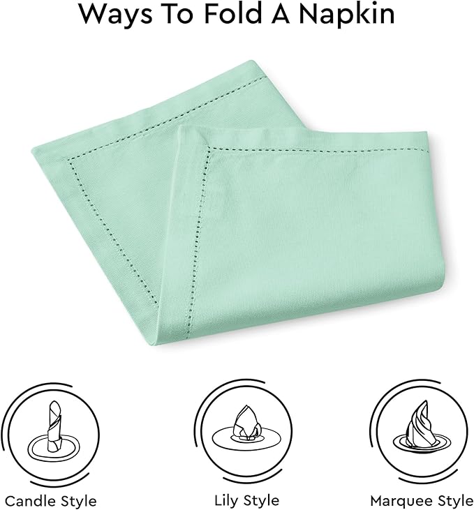 Encasa XO Servilletas de Tela Mint Green Juego de 4, 43x43 cm miniatura 5