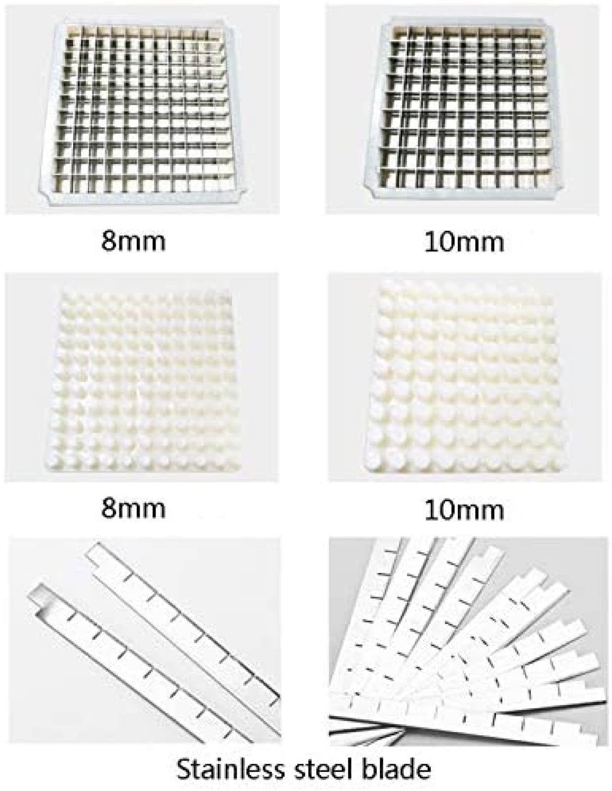 Pommes-Frites-Schneider, Ideal Für Gemüse, Kartoffel-Pommes-Schneider, Professioneller Gemüseschneider, Edelstahlschneider Für Die Küche, Kartoffelschneider,Silber,8+10mm,GQYYS