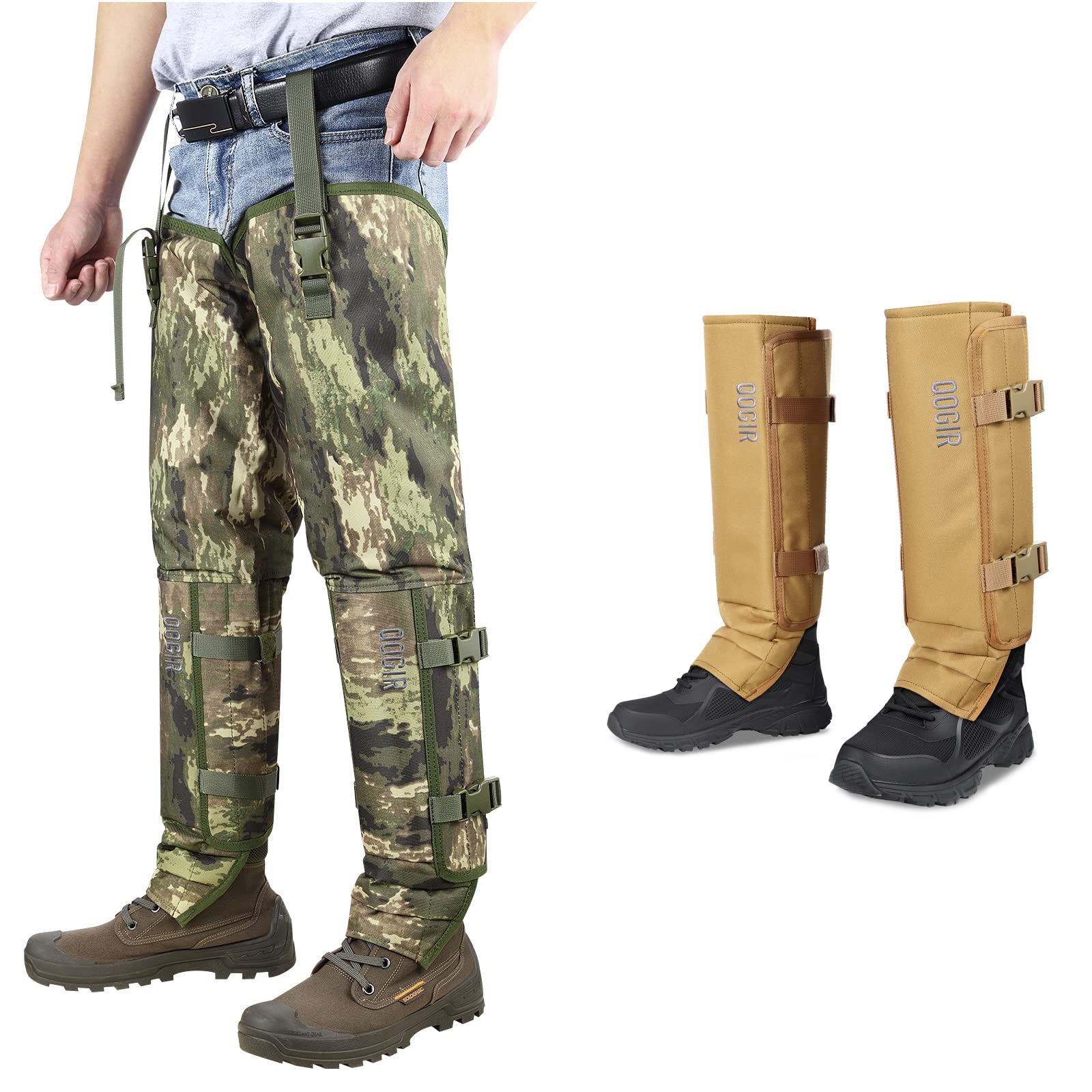 Buy Snake Gaiters Long Fit Camo and Short Fit Mud Color Snake Gear with Full Protection for