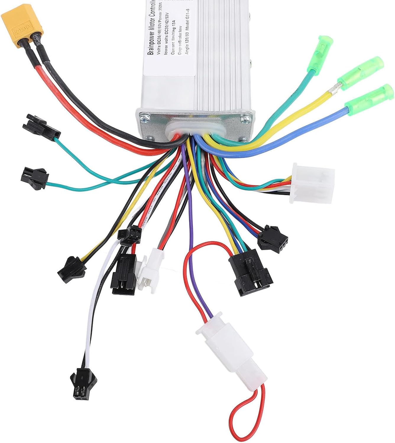 36V 48V 350W Electric Bike Controller Kit, Aluminum Alloy Bike Motor Brake Lever with 160PDD Display Meter for Modification