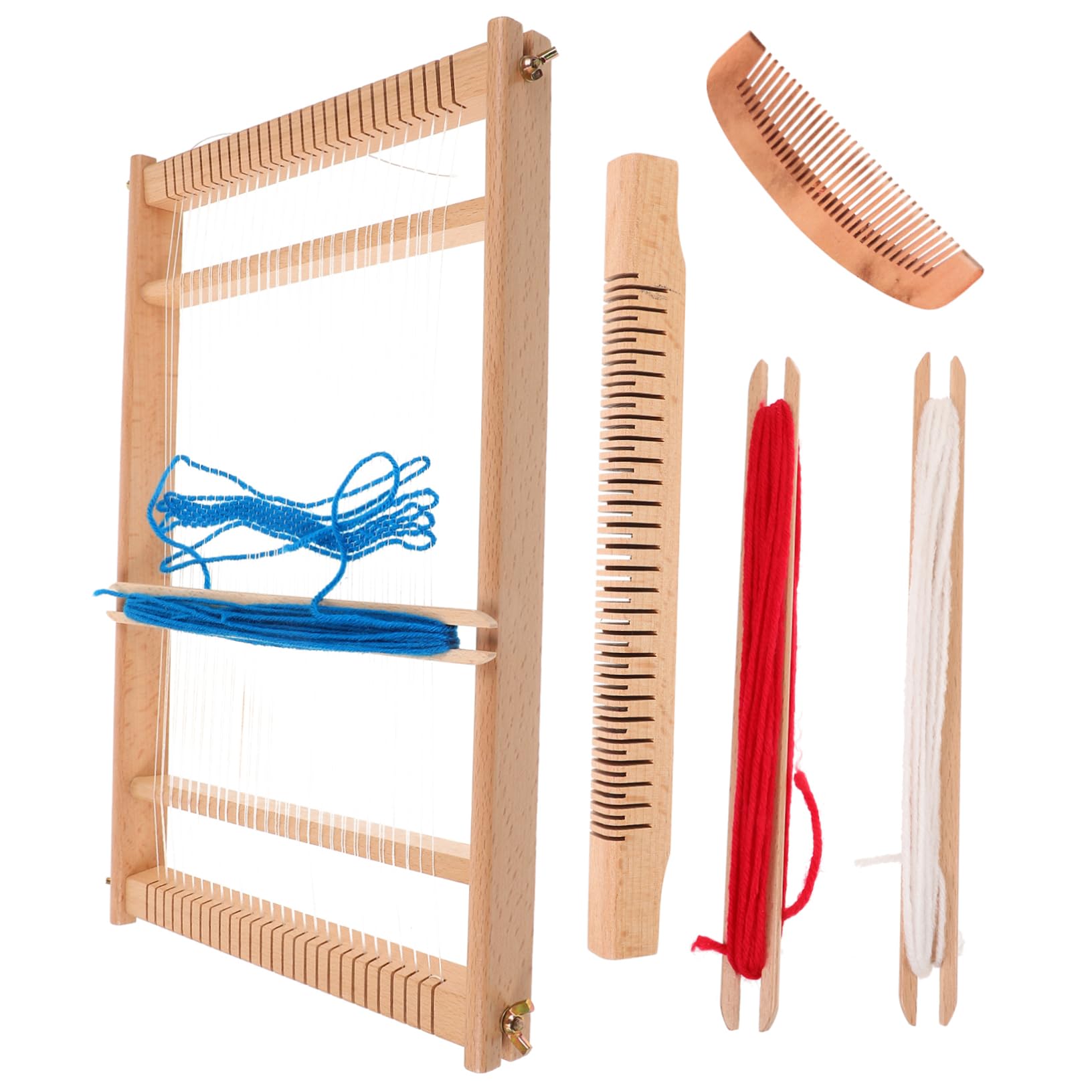 Artibetter Telar De Madera Pequeño Para Bricolaje Marco De Telar Divertido y Juguete De Principiantes Máquina De Tejer Para Manualidades Casa
