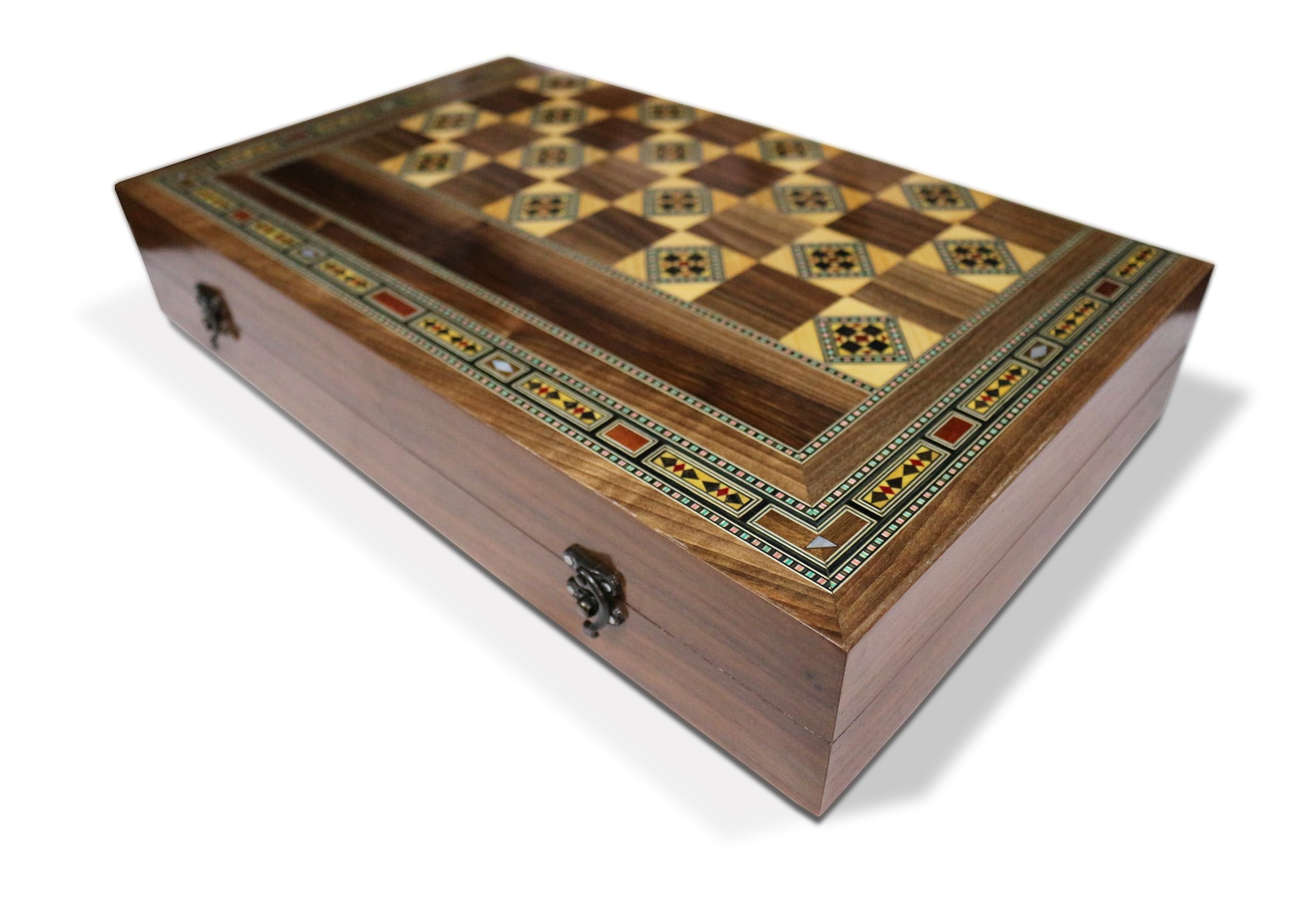 Elessar 50 x 60 cm in legno Backgammon Tavla/Gioco di scacchi/DAMA Board BK 60 con 30 pietre in legno Backgammon