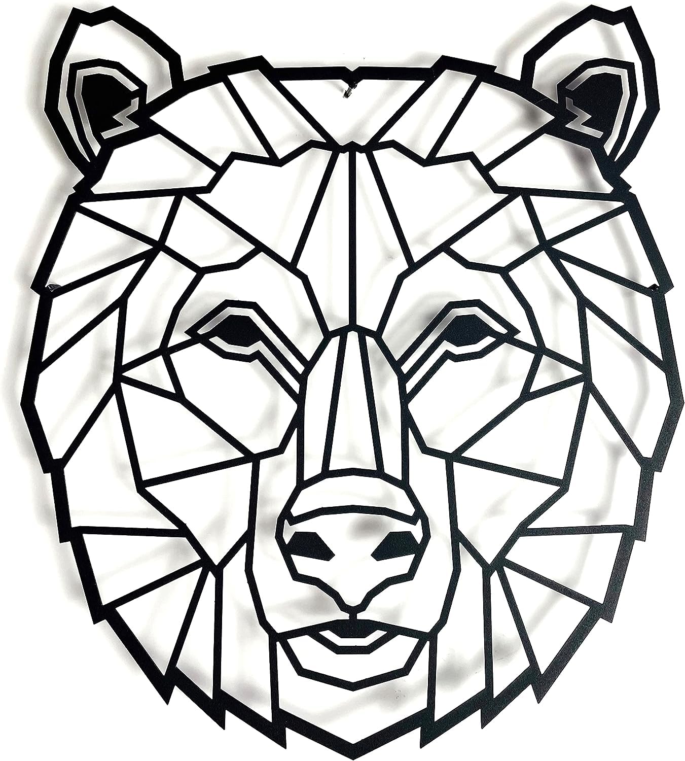 Metal Decoration Floating Wall Sculpture with Shades Steel (43 x 31 cm, Bear), 43L x 31W cm - Image 3
