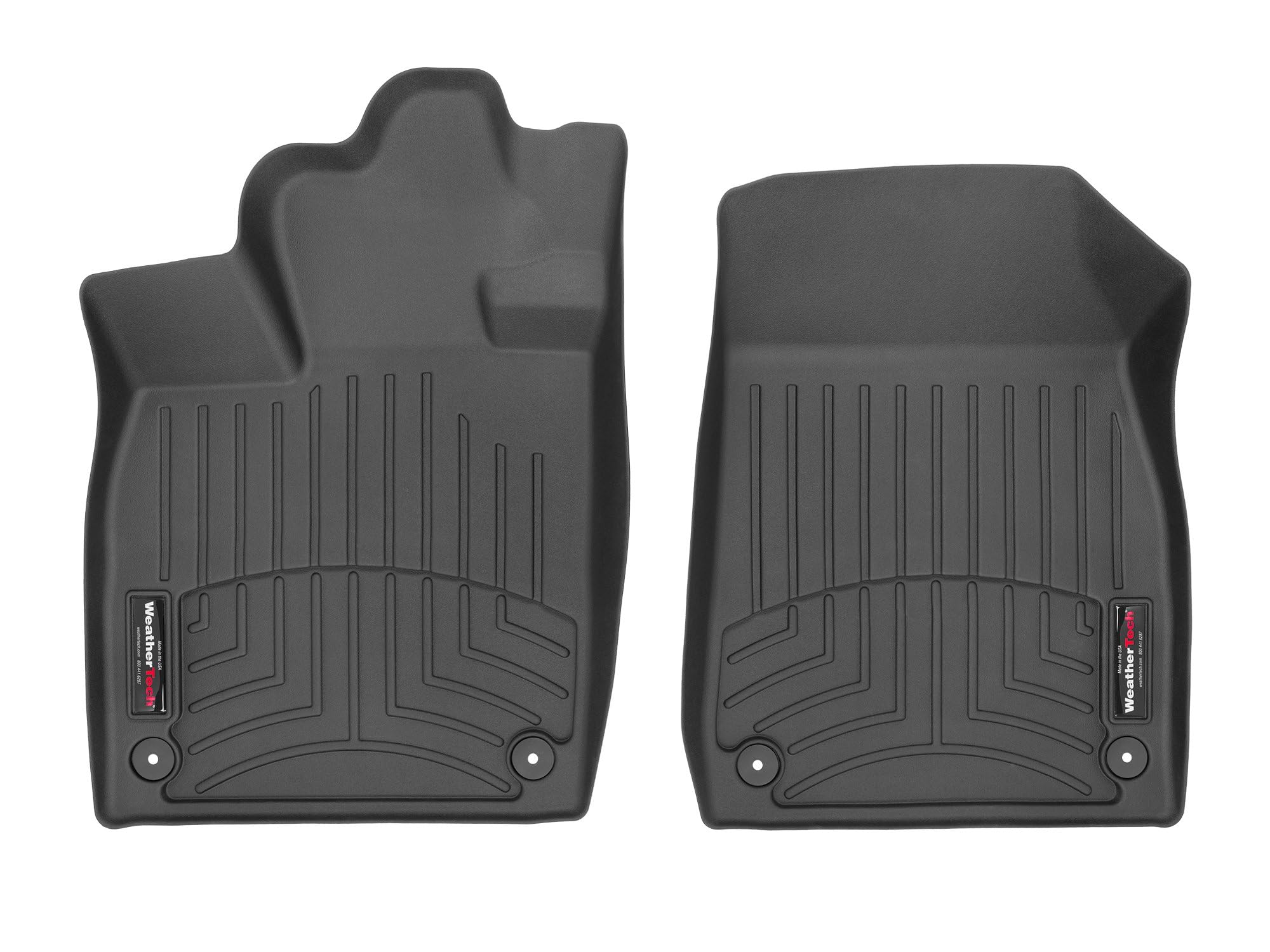 WeatherTech Custom Fit FloorLiners for Audi Q4 Sportback e-tron, Q4 e-tron, ID.4-1st Row (4416371), Black