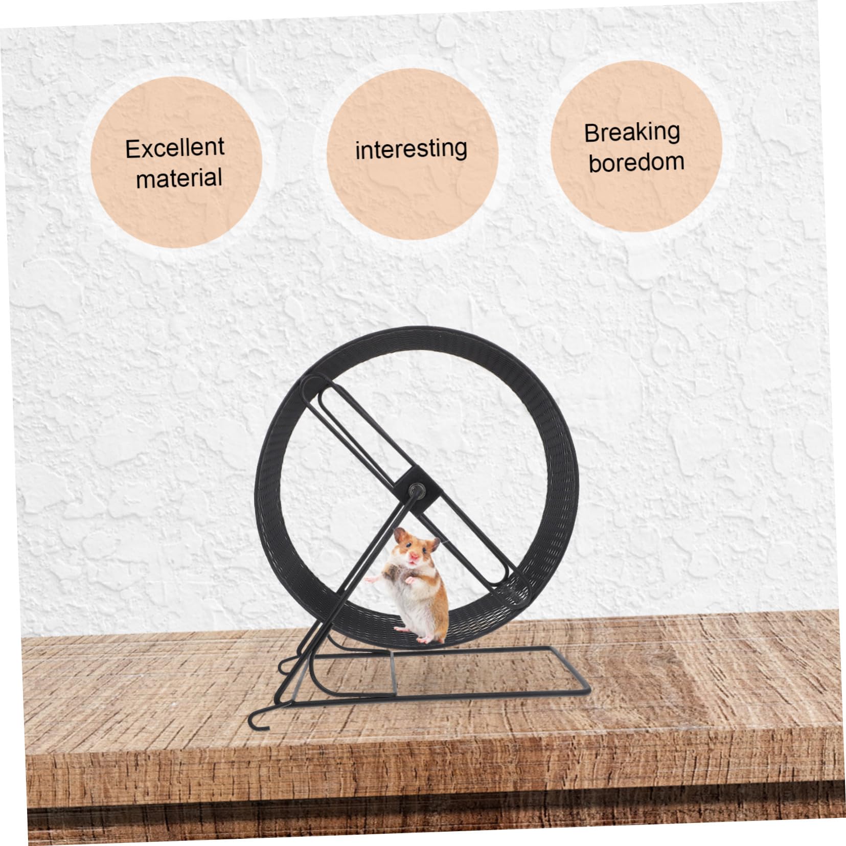 Jouet de Course pour Hamster Roue d'exercice Silencieuse en Fer pour Écureuil Chinchilla Planeur à Sucre Développement Musculaire Accessoire pour Cage 21 Cm