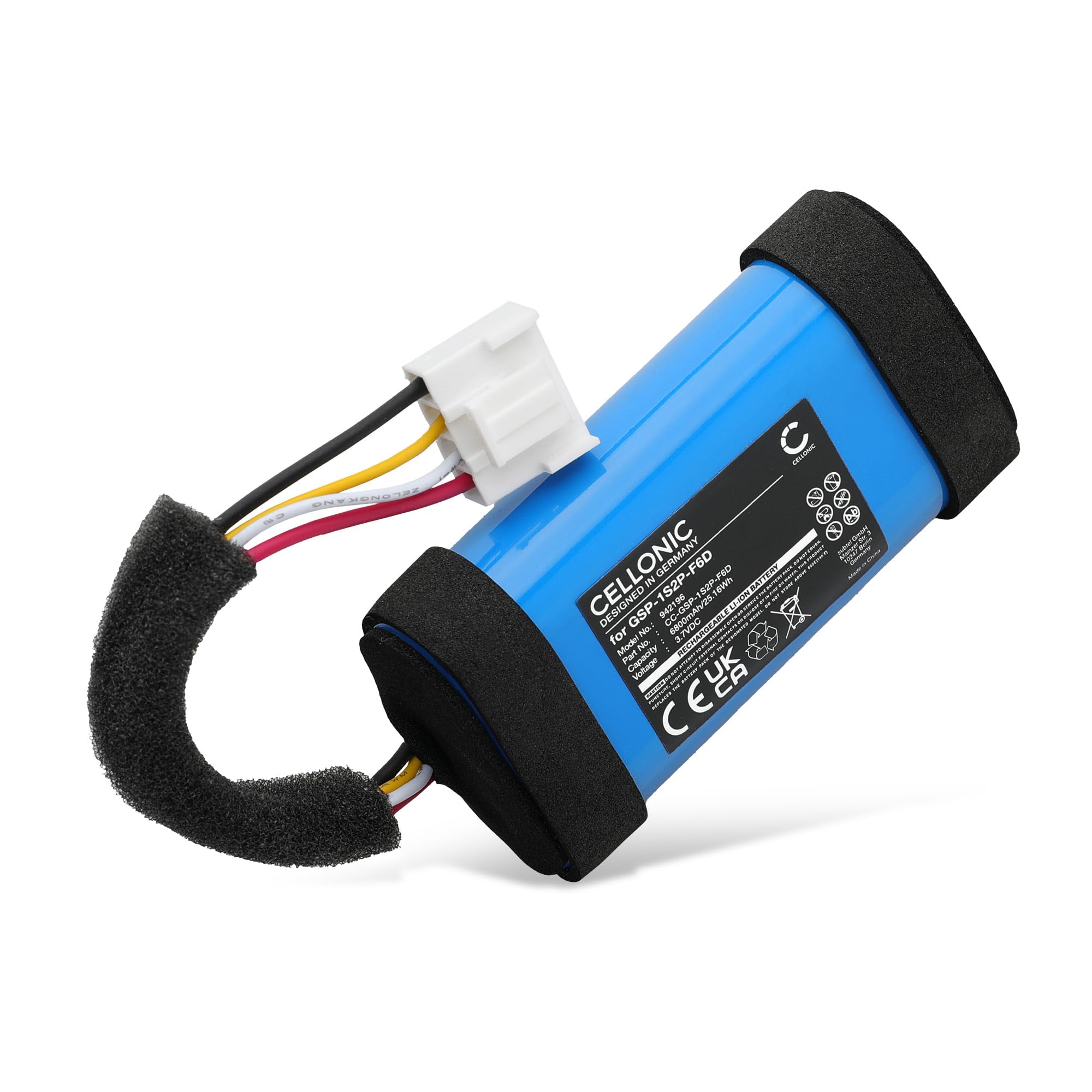 CELLONIC 1x Batteria per Altoparlante Compatibile con JBL Flip 6, GSP-1S2P-F6D – (6800mAh, 3.7V)