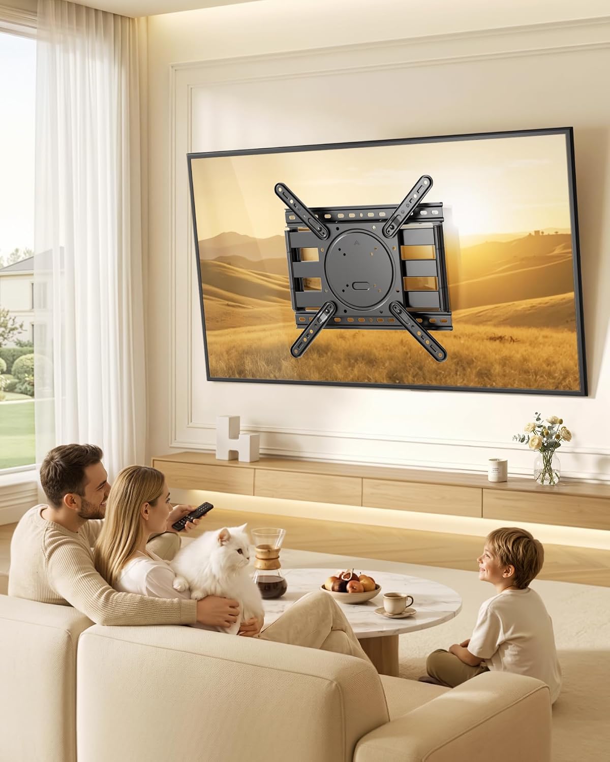 monTEK 1.5" Ultra Slim Full Motion TV Wall Mount for 23-75 Inch TVs | Low Profile Articulating Bracket, ±60° Swivel, 13" Extension, Max VESA 400x400mm, 99 lb Capacity, Fits 16" studs 10 71ZeaYwcP7L. AC SL1500