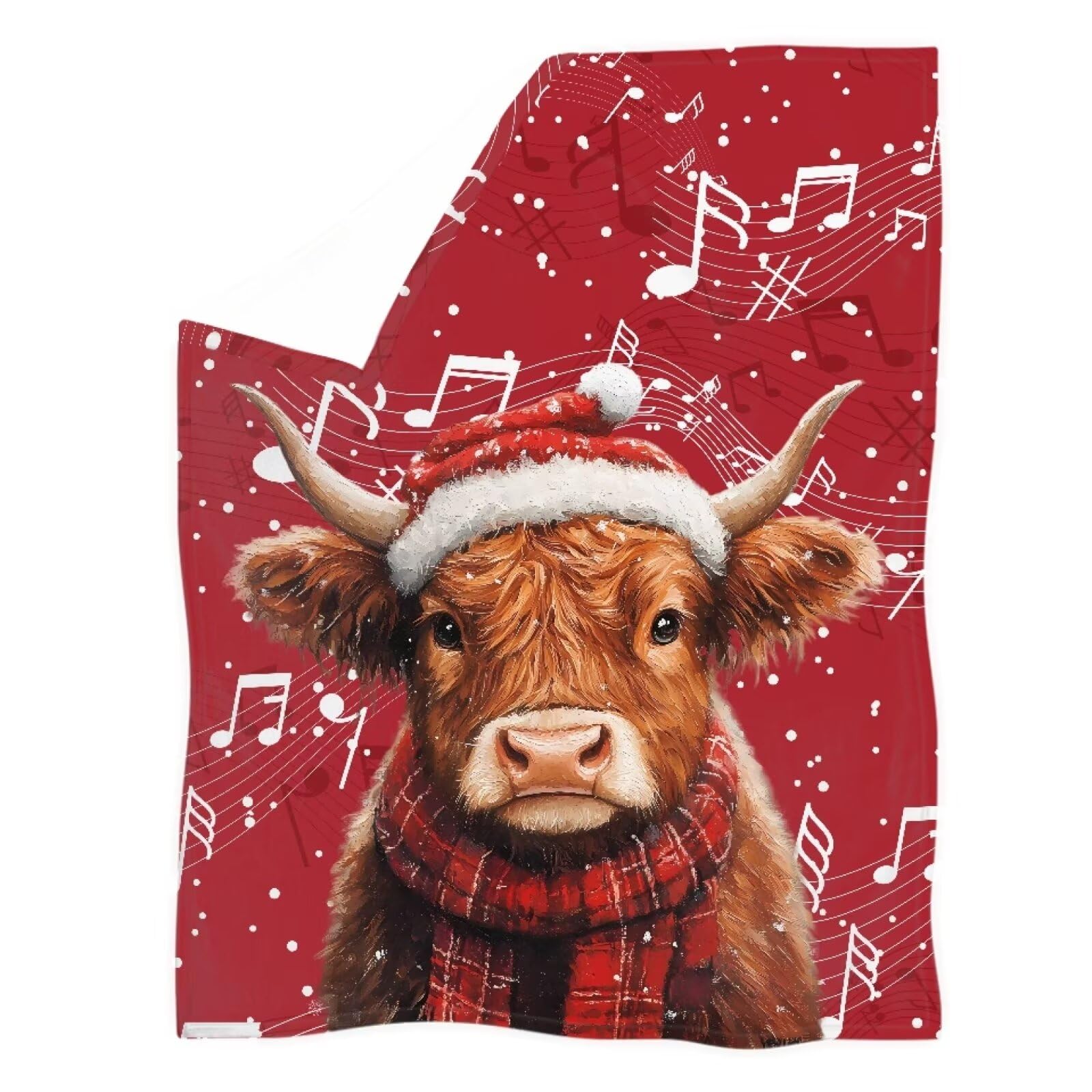chaqlin Highland Cow Blanket for Girls Cute Throw Blanket Cozy Plush Bed Flannel Blanket Toys for Girls Birthday Gifts โ image 1