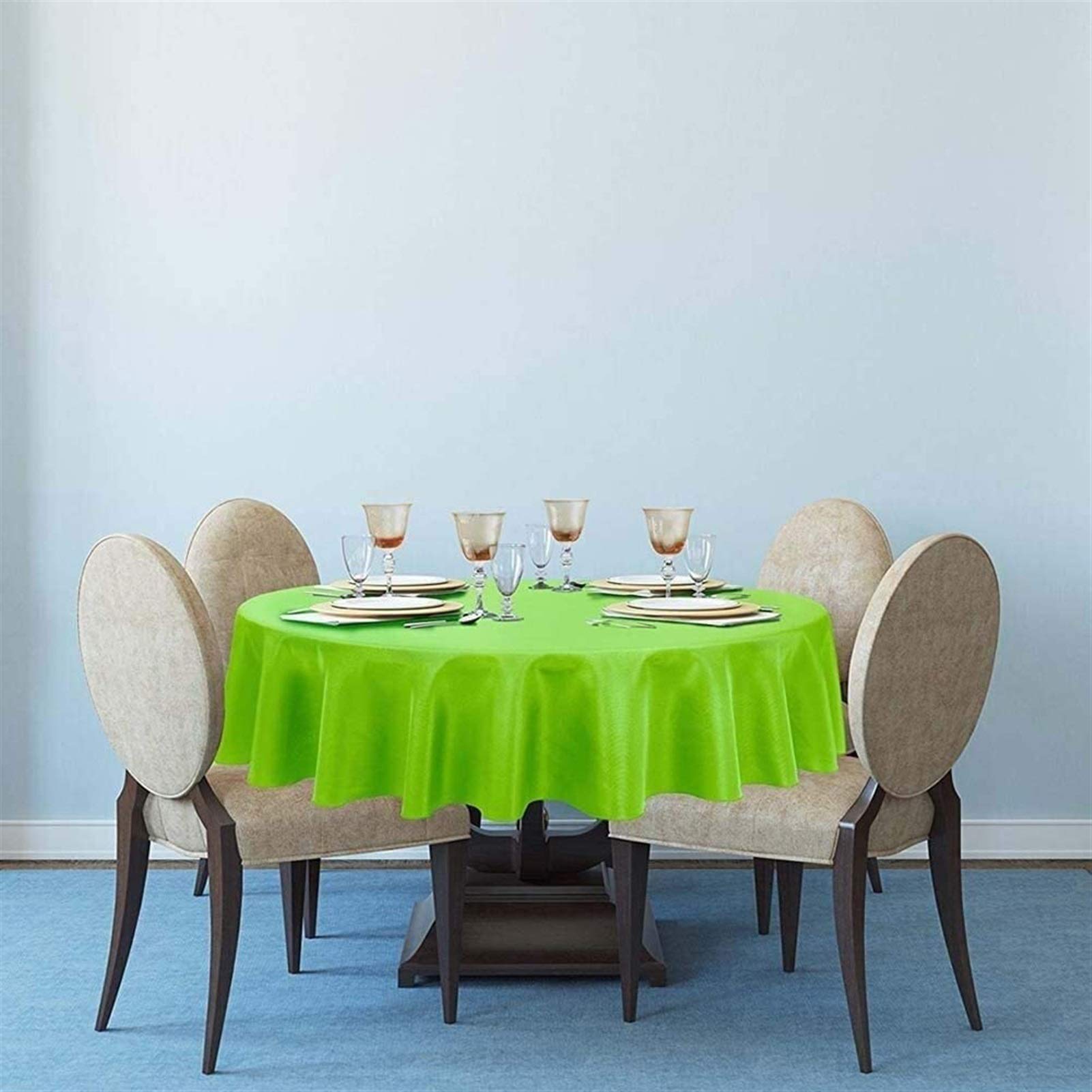 Tovaglie Fatte a Mano Tovaglia in Poliestere Solido Tondo Semplice Tovaglia Rotonda Moderna Tovaglia per Ristorante di Nozze (Color : C, Size : 350CM)