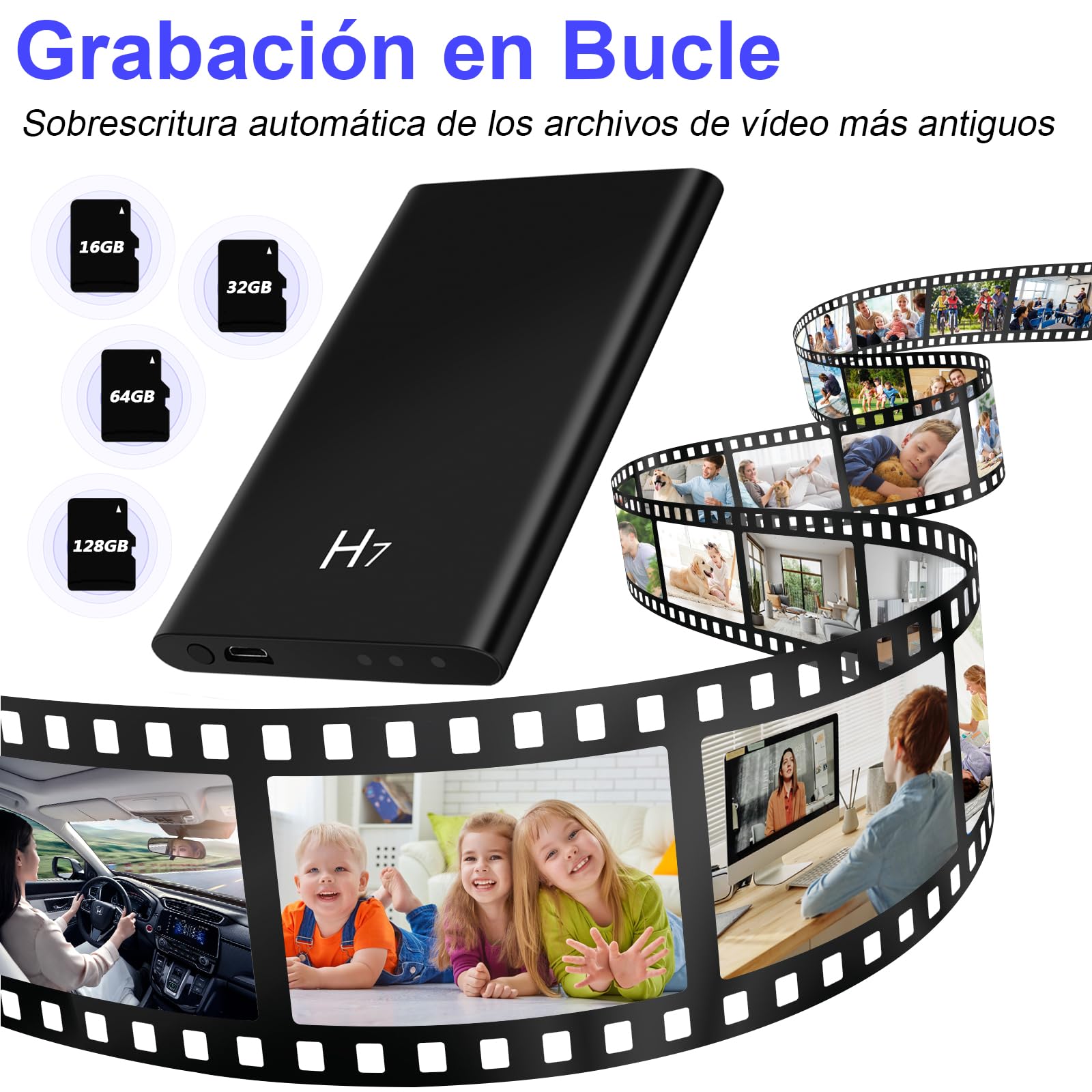 Cámara Oculta Powerbank Mini Cámara Espía HD 1080P, 5000mAh Power Bank Espía Cámara Oculta Apoyo Tomar Foto/Vídeo, Visión Nocturna y Grabación en Bucle, Incluye 3 en 1 Cable USB